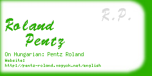 roland pentz business card